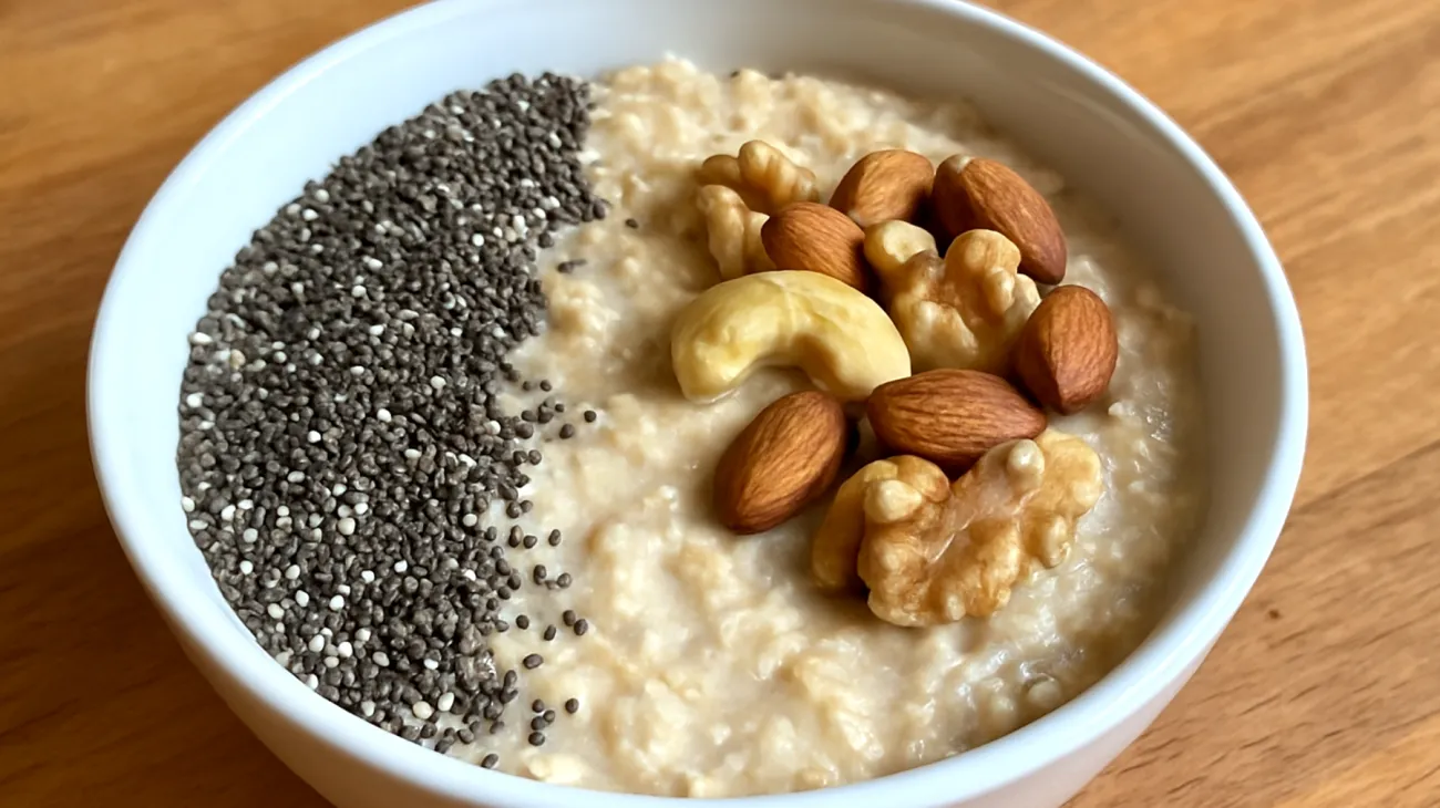 Overnight oats con semi di chia e frutta secca"