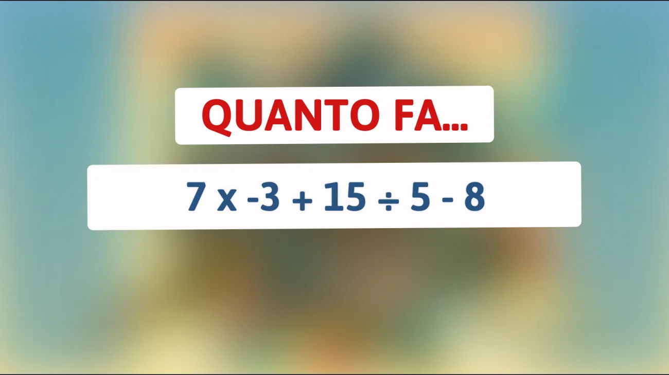 Scopri se sei un vero genio risolvendo questo enigma matematico in un lampo! Solo i più intelligenti capirebbero subito!"