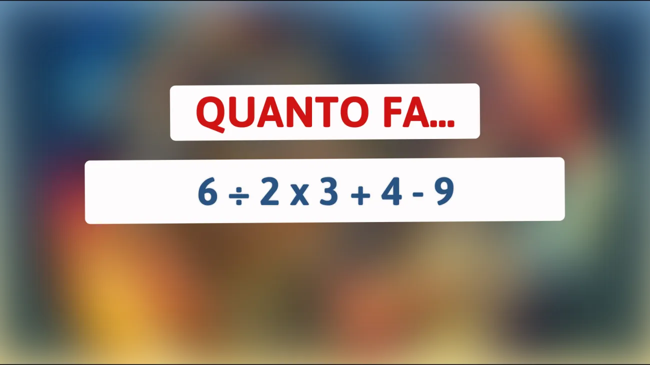 Solo il 1% riesce a risolvere questo enigma matematico! Sei abbastanza intelligente per scoprire la risposta?"